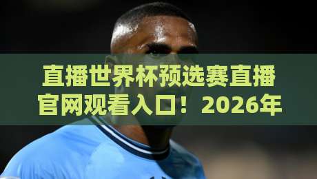直播世界杯预选赛直播官网观看入口！2026年球迷必看的观赛指南
