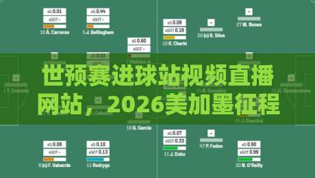 世预赛进球站视频直播网站,2026美加墨征程你该盯紧这几个平台