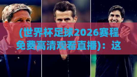 (世界杯足球2026赛程免费高清观看直播):这份观赛指南全网最全,不看你亏大了 (世界杯足球2026赛程免费高清观看直播):这份观赛指南全网最全,不看你亏大了